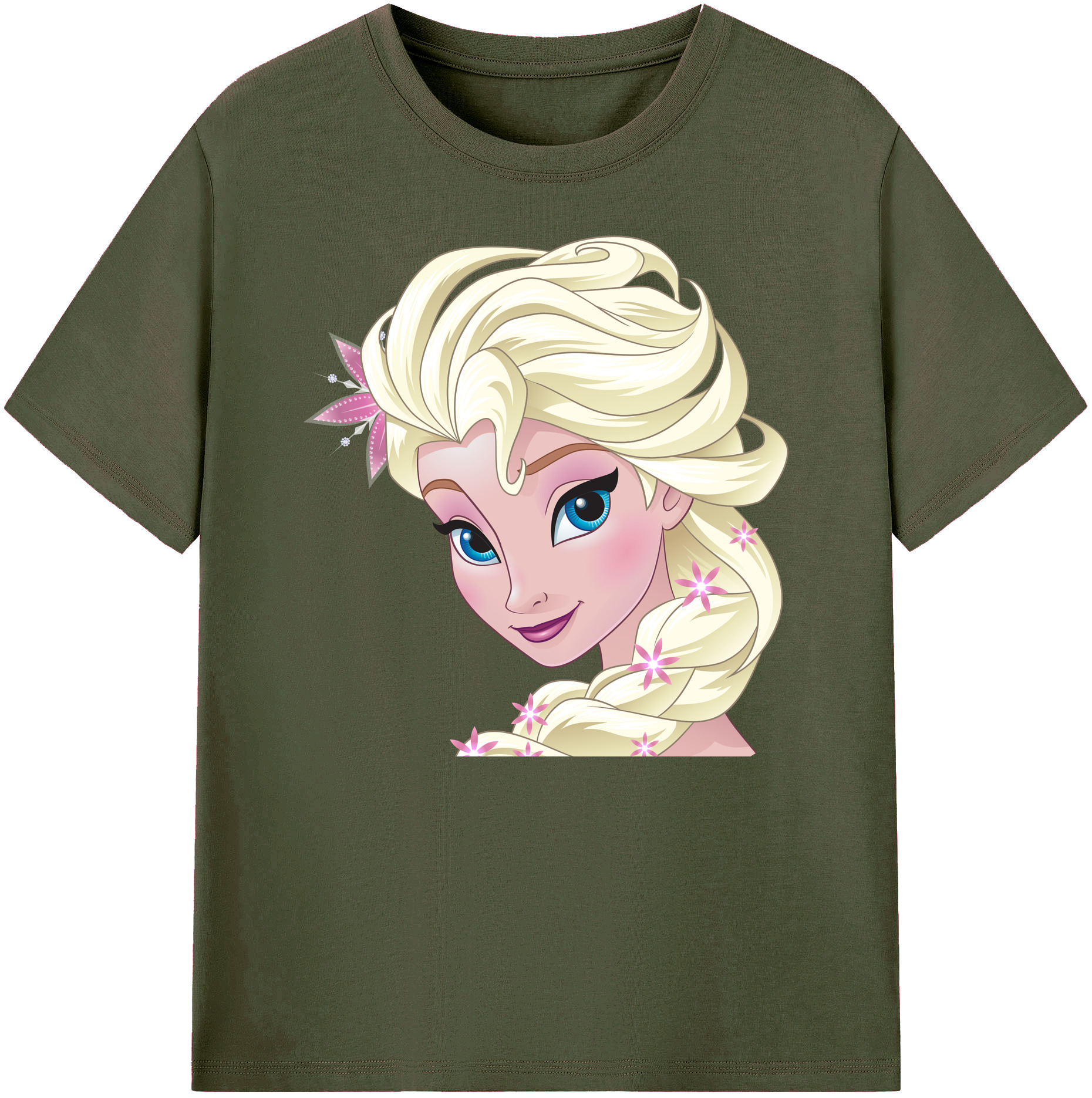 （画像用） アナと雪の女王 アンナ エルサ Frozen Anna Elsa 綿100％ メンズ半袖Tシャツ｜肌触りやわらか＆通気性